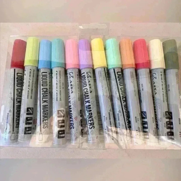 Chalk Pens For Chalkboard Blackboard Liquid Markers for Ad Board Signs LED Glass - Picture 5 of 5